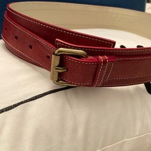 Marc Jacobs Red Leather Belt